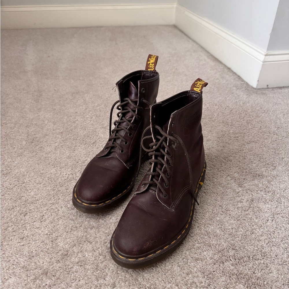 Dr. Martens “Made in England” 1460 Vintage Style Brown Waxed Leather